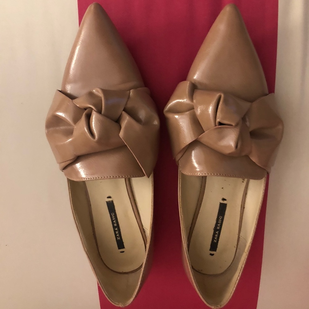 Zara bow flats